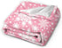 Perinsto 60"X50" Winter Snowflakes Pink Throw Blanket Ultra Soft Warm All Season Christmas Decorative Fleece Blankets