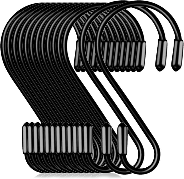 20 Pack Heavy Duty S Hooks Stainless Steel for Hanging Kitchenware, Pots, Pans, Plants, Clothes, Towels in Kitchen,