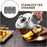 Luxshiny 3pcs Tea Strainers for Loose Tea, Stainless Steel Mesh Strainer, 9cm Tea Infuser Insert for Teapot Mug Cup