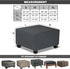 Ottoman Cover Square,Waterproof Square Ottoman Covers Thick Slipcover for Living Room,Washable Storage Footstool