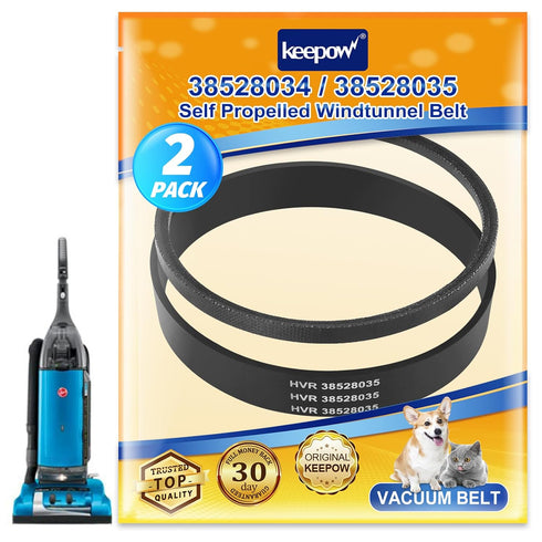 KEEPOW Vacuum Belt for Hoover WindTunnel Self-Propelled U6485900, Replace Part 38528034/38528035 (1 Set)