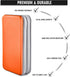 Bivisen DVD Case Holder Wallet Binder, 96 Capacity CD/DVD Storage Organizer for Car, Home, Travel (Orange)