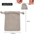 calary 50pcs Double Canvas Drawstring Bag, Cotton Pouch Gift Sachet Bags (2.75x4 Inch)