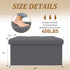 ZEUKMXOO Bench,30 Inches 660LBS Gray30Wx15Dx15H Folding Ottoman with Storage Bench,Storage Ottoman Ottoman Foot