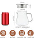 CNGLASS One-Touch Glass Tea Maker, 20oz (600ml) Glass Teapot with Stainless Steel Filter Lid