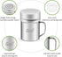 Stainless Steel Salt and Pepper Shakers Set, 6 OZ Spice Shaker with Lid and Handle, Medium Holes, 2 Pieces