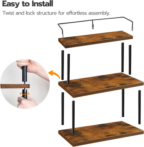 Countertop Countertop, BF02TL01 HOOBRO Kitchen Organizer, Moveable Corner Shelf, Desktop Storage Organizer for Office