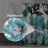 Emvency Aqua Shower Curtain - Blue Flower Floral Teal Pattern with Roses, Waterproof Polyester Fabric 72 x 72 inches