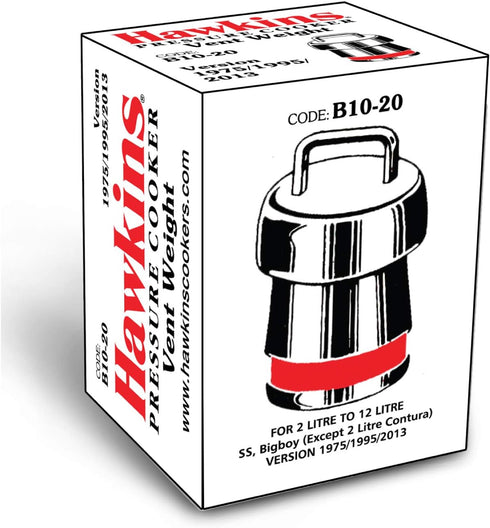 Hawkins Whistle Vent Weight for Stainless Steel and Bigboy Pressure Cooker, 1.5 Liter to 22 Liter