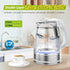 1500W, 1.7L, NISVITU Glass & Stainless Steel Cordless Electric kettle for boiling water, Hot water boiler Electric Tea