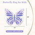 49 59 inch Topotdor Cute Butterfly Kids Rugs for Girls Bedroom, Toddler Nursery Rug Soft Washable Kids Area Rug