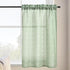 Bathroom Window Curtain Short,Eucalyptus Decor Vine Botanical Boho Sheer Sage Green Patterned RV Curtains for Camper Windows,36 Inch Length 2 Panels Set