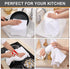 Kitinjoy 100% Cotton Waffle Weave Kitchen Towels, 4-Pack Super Soft Dish Towels, 13 in x 28 in, White