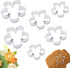 6 PACK Stainless Steel Flower Shaped Cookie Cutters, Small Biscuit Cutters for Holiday Baking, Mousse Mold