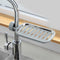 Sponge Holder for Kitchen Sink, Rustproof Waterproof Upgrade Sink Caddy, Stainless Steel, Easy to Install