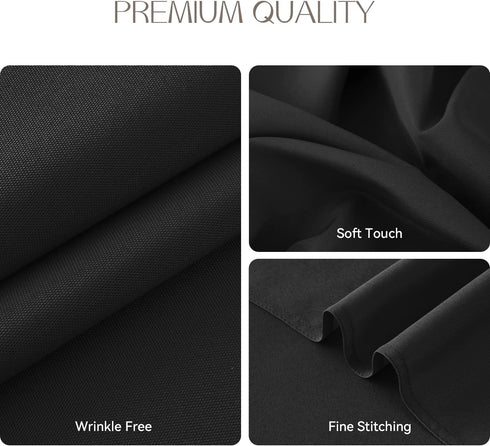 Romanstile Rectangle Tablecloth, 2 Pack 60 x 84 Inch, Stain and Wrinkle Resistant Washable Polyester for Dining Table