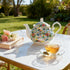33.8 oz Porcelain Tea Pot Luxury Gold Trim Floral Ceramic Teapot Waterpot Tea Maker for Blooming Loose Leaf Tea Coffee