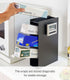 Yamazaki Home Tower 4-Tier Plastic Food Wrap or Aluminum Foil Organizer, Metal Kitchen Storage Holder