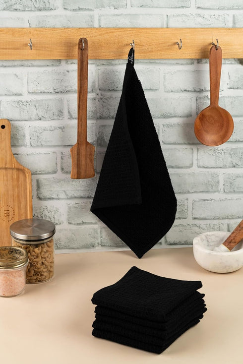 DishCloths12x12 4 13x28 4|Cotton Dishes|Counter Kitchen Dish Wash Cloths Waffle Terry Design in Pk of & Dish Towels