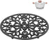 Sumnacon 1Pcs Oval Cast Iron Trivet - Antique Heat Resistant Metal Trivet for Hot Dish, Vintage Hot Plate Pad for