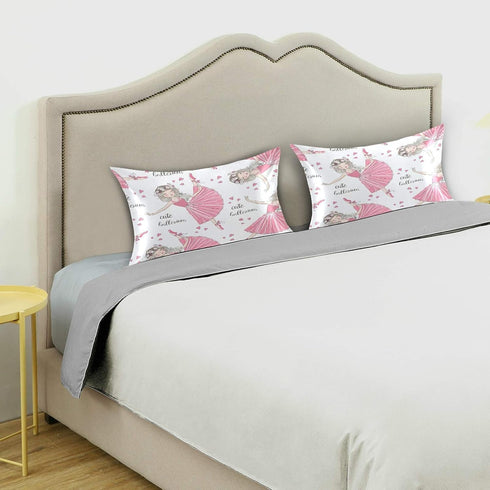 AUUXVA Girl Satin Pillowcase - Queen Size Ballet Ballerina Pillow Sham with Envelope Closure for Kids