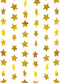 WEVEN Gold Glitter Star Garland Reflective Paper Party Streamers for Wedding, Baby Shower, Nursery Decoration