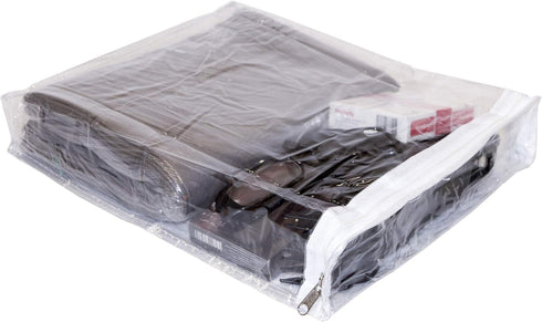 10-Pack Clear Vinyl Storage Bags with Display Pocket, 9 x 11 x 2 Inch