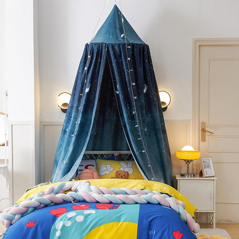 THREENTDAY Bed Canopy for Kids, Printed Hanging Canopy for Baby Brib Kids Bed Room Decor Reading Nook Indoor Outdoor