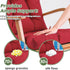 QemoraHome Set Rocking Chair Cushion Waterproof Weather Resistant Tufted with Ties, Non-Slip High Back Chair Pads