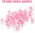 Don't Say Baby Shower Clothespin Game for Girl, Includes 8x11 Standing Sign, 60 Mini Pink Clothes Pins and Pacifiers