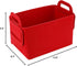Minoisome Collapsible Felt Storage Basket, Convenient Box Organizer with Carry Handles for Nursery Toys