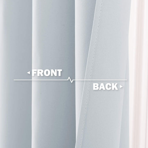 NICETOWN Greyish White Tiers Kitchen Curtains, Room Darkening Energy Efficient Grommet-Top Panels for Short Windows