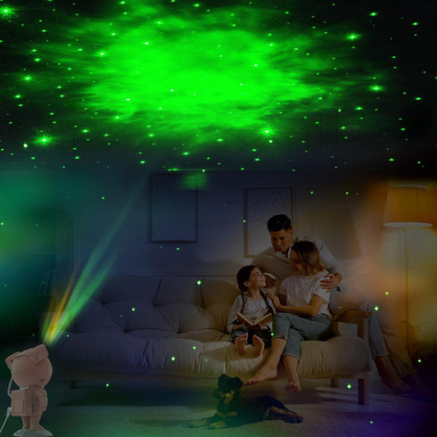 2025 Cute Room Decor Aesthetic - Pink Astronaut Galaxy Projector for Teen Girls Bedroom, Star Projector Night Light