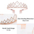 CAVETEE Birthday Crown and Sash for Women, Rose Gold Rhinestone Tiara Set for Decorations
