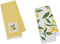DII Design Imports Coordinating Cotton Dishtowel Sets - 2 Tea Towels with Embroidered and Printed Lemon Design