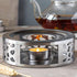 3 KEILEOHO PCS Teapot Warmer, Stainless Steel Teapot Warmer, Metal Teapot Heater with Tealight Candle Holder, Brushed