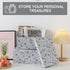 Soul & Lane Decorative Cardboard Storage Boxes, Modern Meadow Set of 3 Floral Nesting Boxes with Lids for Keepsakes