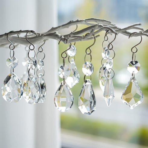 kanpura Crystal Chandelier Prisms,Crystal Sun Catcher Kit,Rainbow Hanging Crystals Suncatcher for Window,