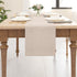 NATUS WEAVER Soft Caddice Faux Linen 2 Side Table Runner, eco-Friendly Fabric Handcrafted Runner,