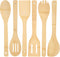 6PCS Bamboo Kitchen Utensils Set | Bamboo Spatula Spoons for Home Kitchen | Housewarming Holiday Gift