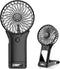 Mini Handheld Fan, 4 Speed Adjustable USB Rechargeable Fan with Mirror, Max 20 Hrs for Travel Office Outdoor, Black