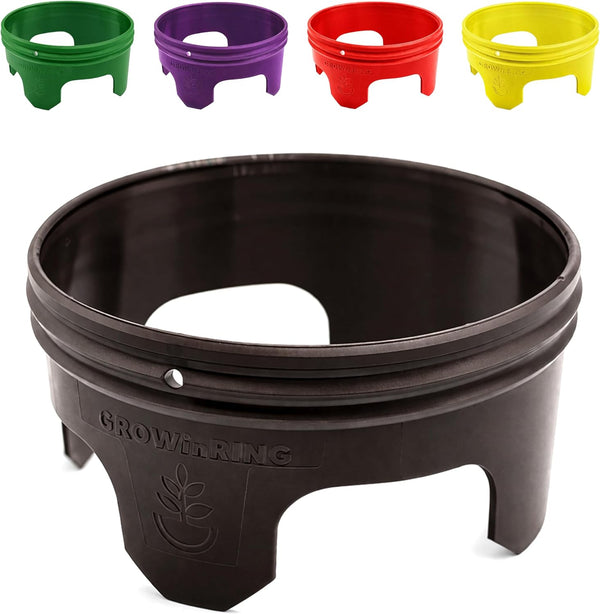 7 inch Solid Planting Grow Rings | 12 Pack Earth Brown |