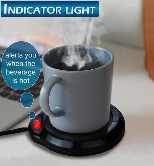 Home-X Mug Warmer, Desktop Heated Coffee & Tea - Black Candle & Wax Warmer