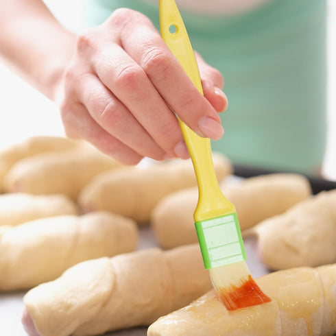 Pastry Brushes, Basting Oil Brush for Spreading Butter, Oil, or Egg Wash, Cooking, Baking, BBQ (2, 1in, 2in)