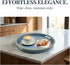 Counter, Room,(13") Blue Decorative Tray for Coffee Table, Round Beaded Plastic Serving Tray forKitchen Ottoman, Living