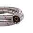 Hausen 48-Inch Stainless Steel Washing Machine Connector, 4 Feet Elbow Supply Line, 1-Pack