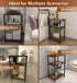 Tigerden 3 Tier Side Table, Heavy Duty End Table with Shelves, Narrow Nightstand for Small Spaces, Record Player Table