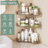 Webetop Countertop Bathroom Organizer, 3 Tier Corner Shelf for Makeup, Skincare, Cosmetic, Toiletries, Amber