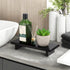 Chivalral Counter (1, Black-Small-8.6 3.6 1.5) Acrylic Bathroom Tray Stand, Kitchen Soap Holder Riser for Vanity Candle
