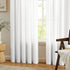 Melodieux White Semi Sheer Curtains, 63 Inch Length for Bedroom Living Room, 2 Panels, Light Filtering Drapes